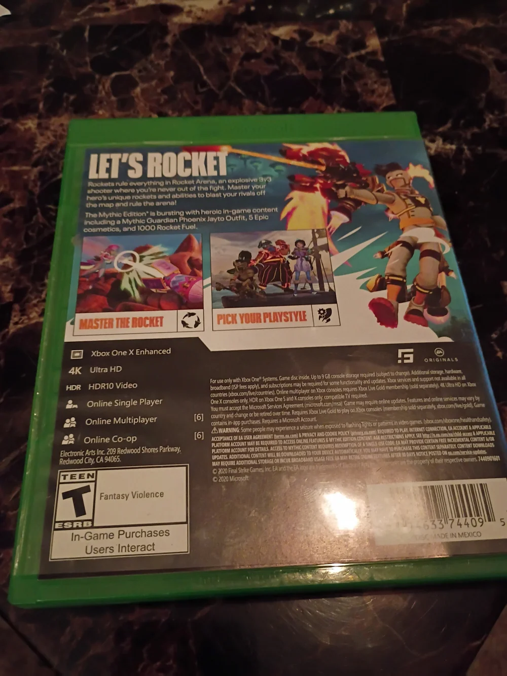 Rocket Arena Mythic Edition for Xbox One - White & Green Game Case